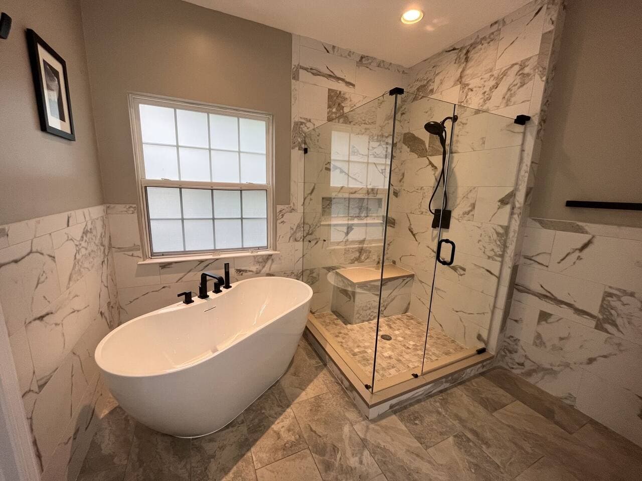 Bathroom renovation project K - view 2 of completed work