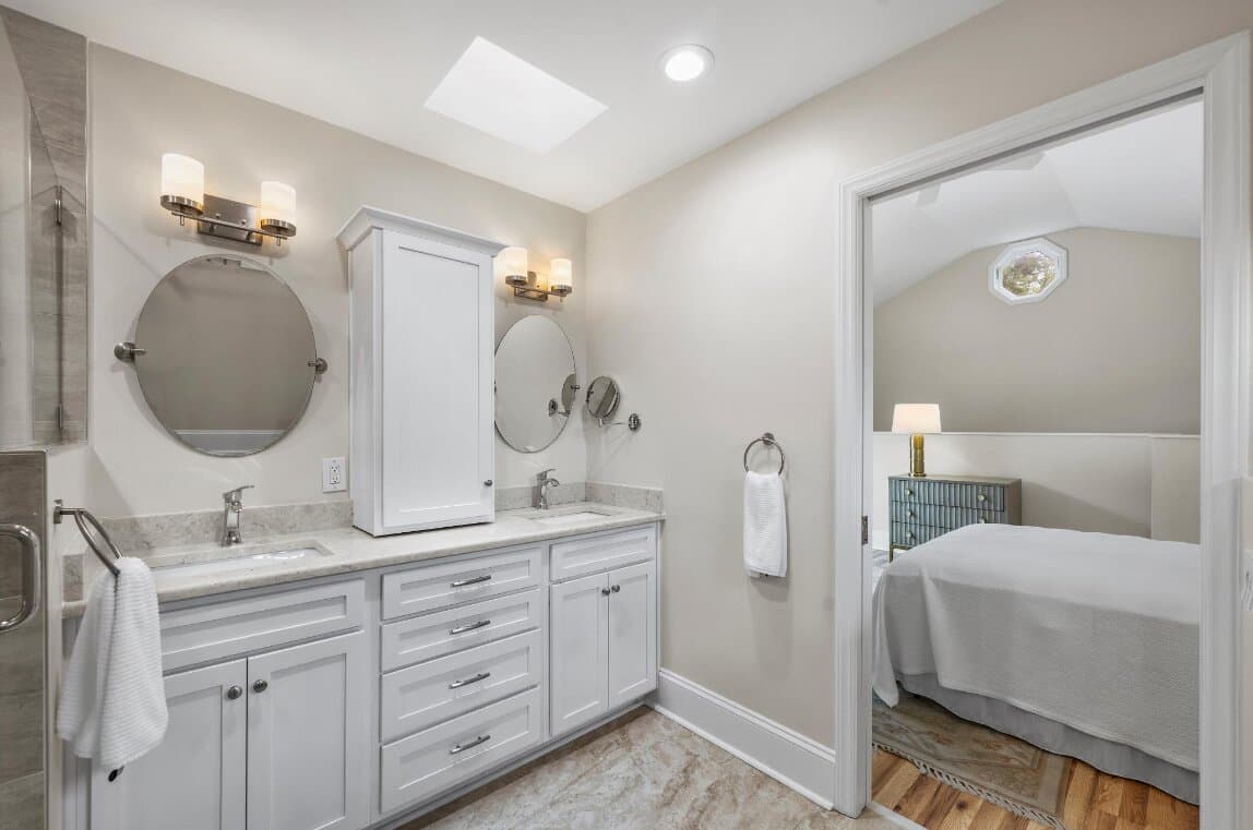 Bathroom renovation with modern amenities and updated styling