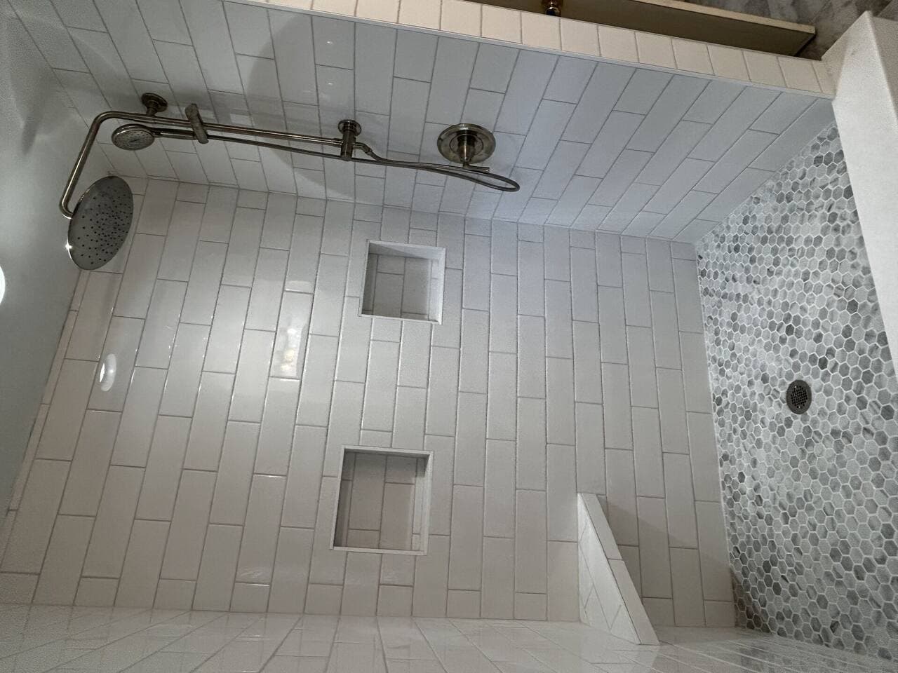 Modern bathroom renovation with refreshed design elements