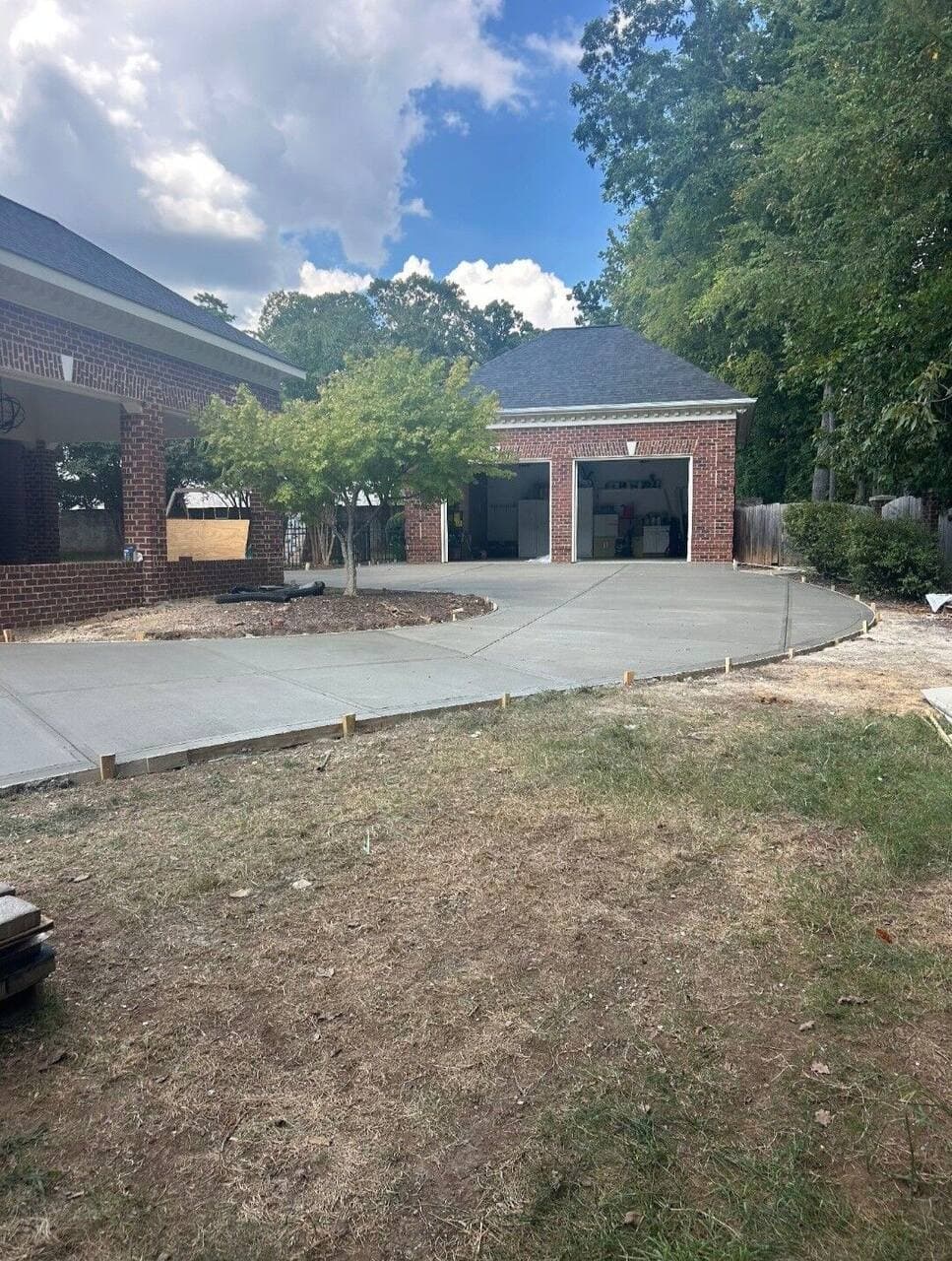 Heathmoor project completed carport addition with matching structure